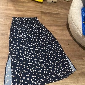 blue midi skirt